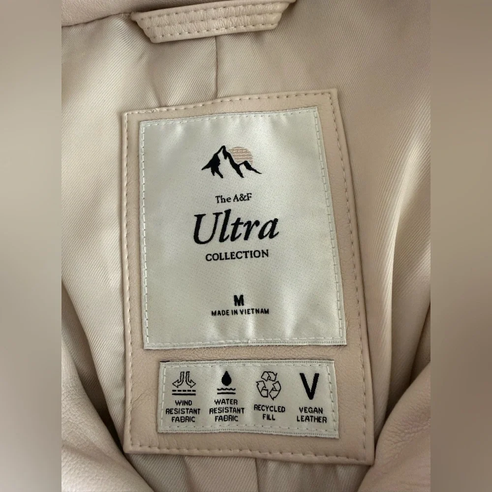 Abercrombie & Fitch CINCHED CUFF MINI PUFF - Winter Jacket beige size M - Picture 11 of 14